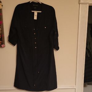 Lane Bryant Black Midi Dress